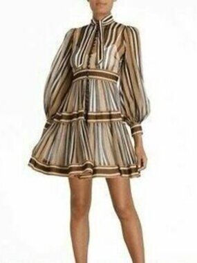 Zimmerman Botanica Panelled Mini Dress New With Tags  Missing Original Slip